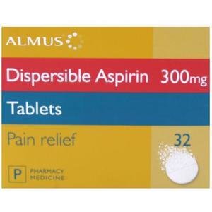 Almus Aspirin Dispersible Tablets 300mg 32 Tablets