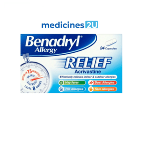 Benadryl Allergy Relief 24 Capsules - Fast-Acting Antihistamine