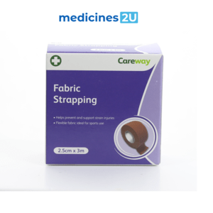 CAREWAY Fabric Strapping Tape Heavy Duty Sports Medical Support  2.5cm x 3m
