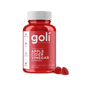 Goli Nutrition Apple Cider Vinegar - 60 Gummies - Organic Vegan GF Kosher Halal