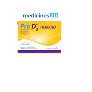 Pro D3 Vitamin D3 10000IU Capsules x 30 Vitamin D3 Colecalciferol Supplement